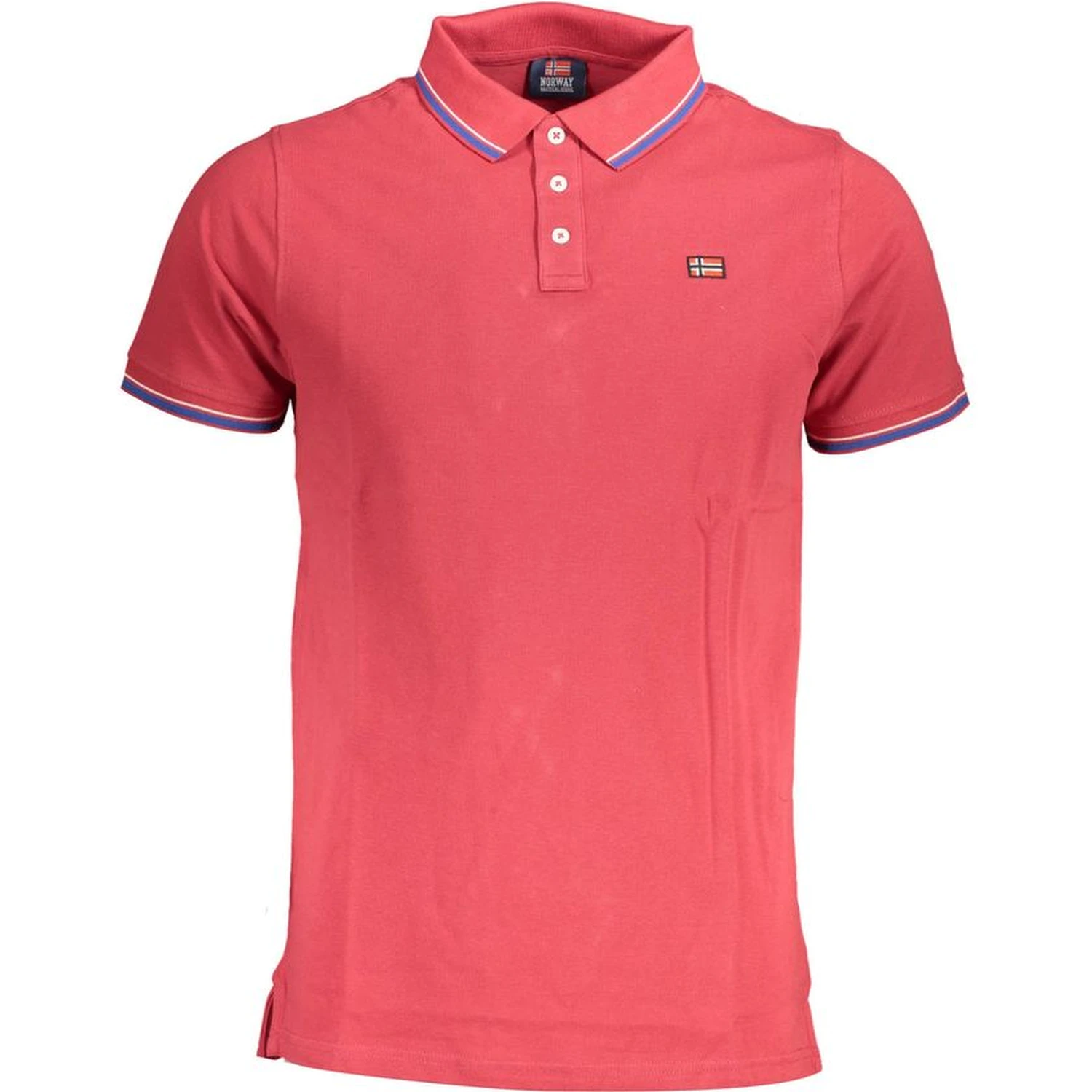Red Cotton Men Polo Shirt