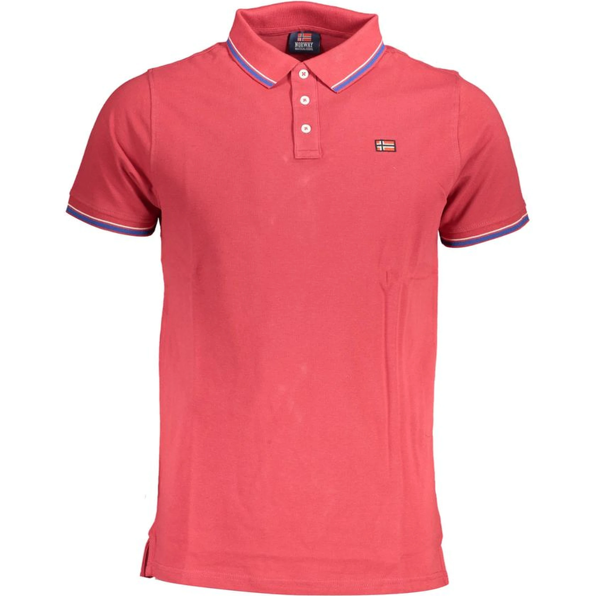 Red Cotton Men Polo Shirt