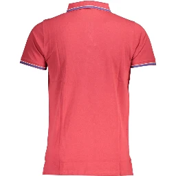 Red Cotton Men Polo Shirt