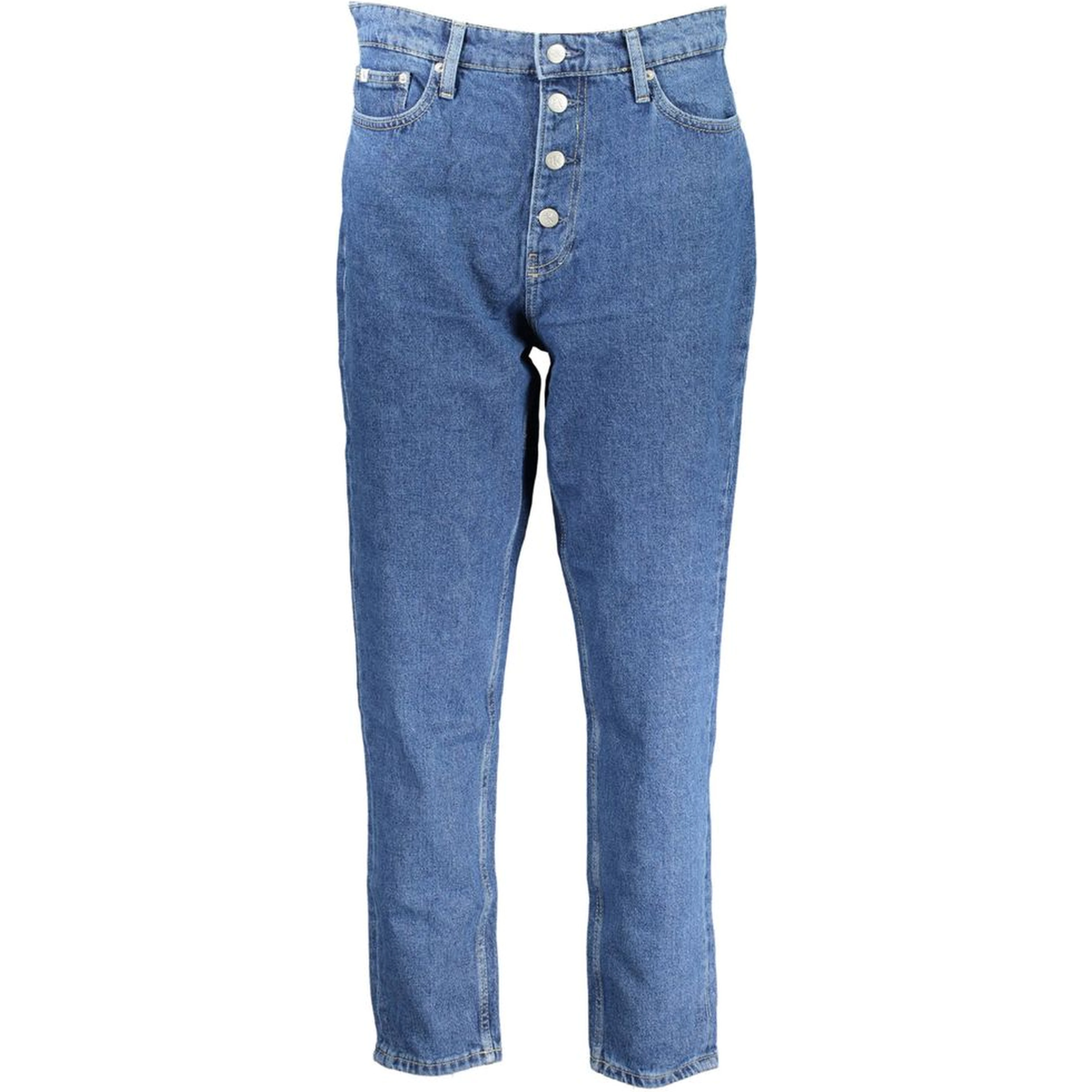 Blue Cotton Women Jeans