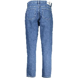 Blue Cotton Women Jeans