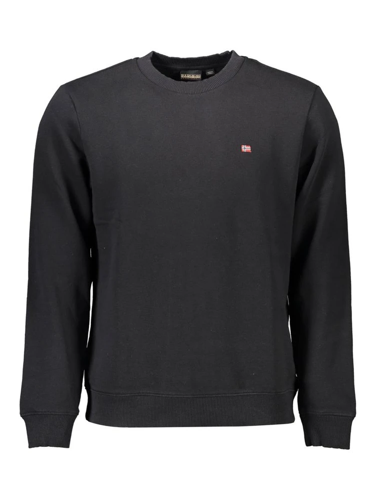 Black Cotton Men Sweater