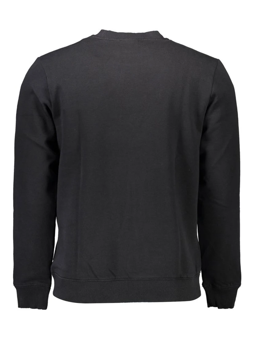 Black Cotton Men Sweater