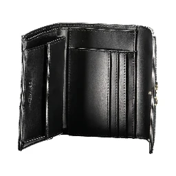 Black Polyester Women Wallet