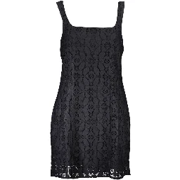 Black Polyester Women Dress