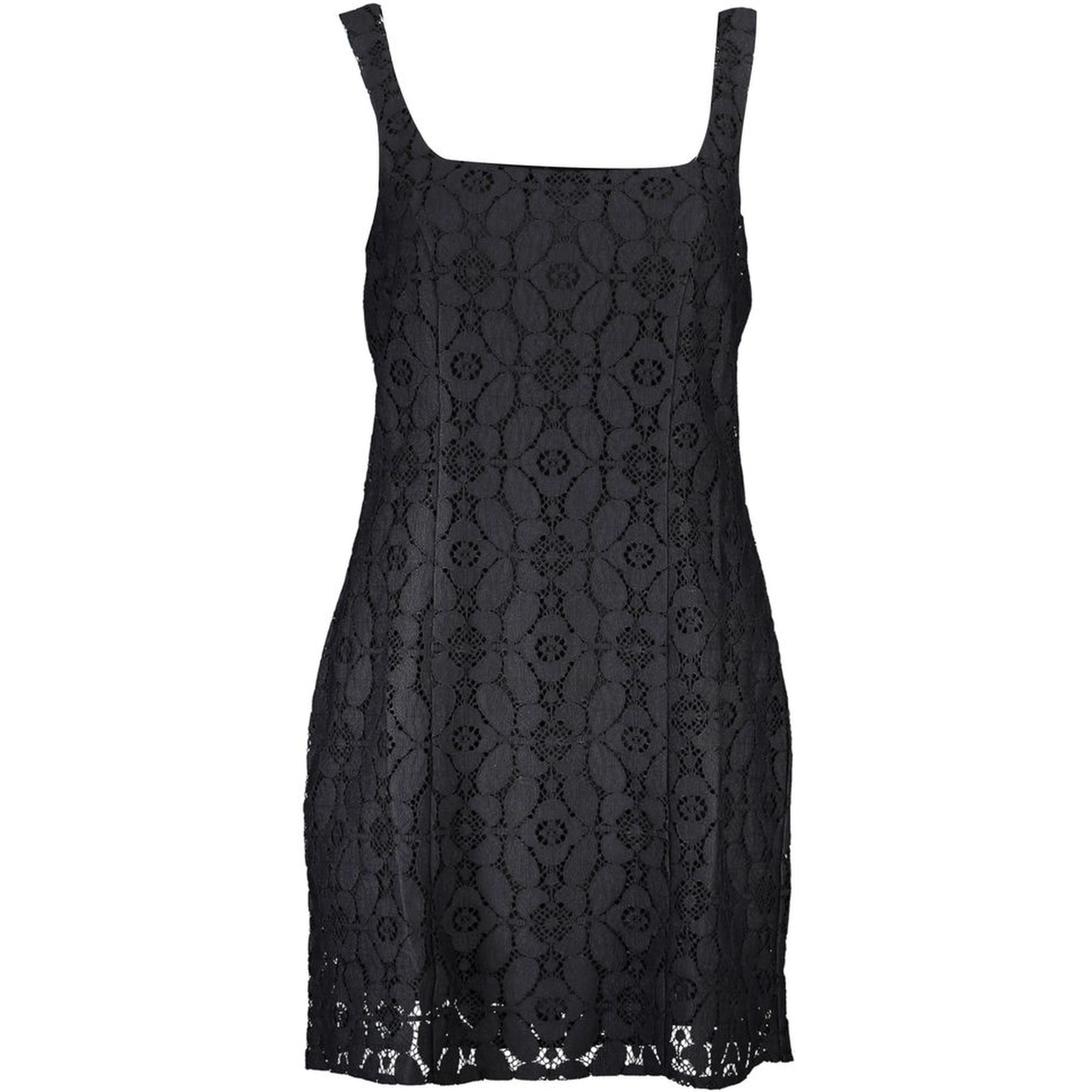 Black Polyester Women Dress