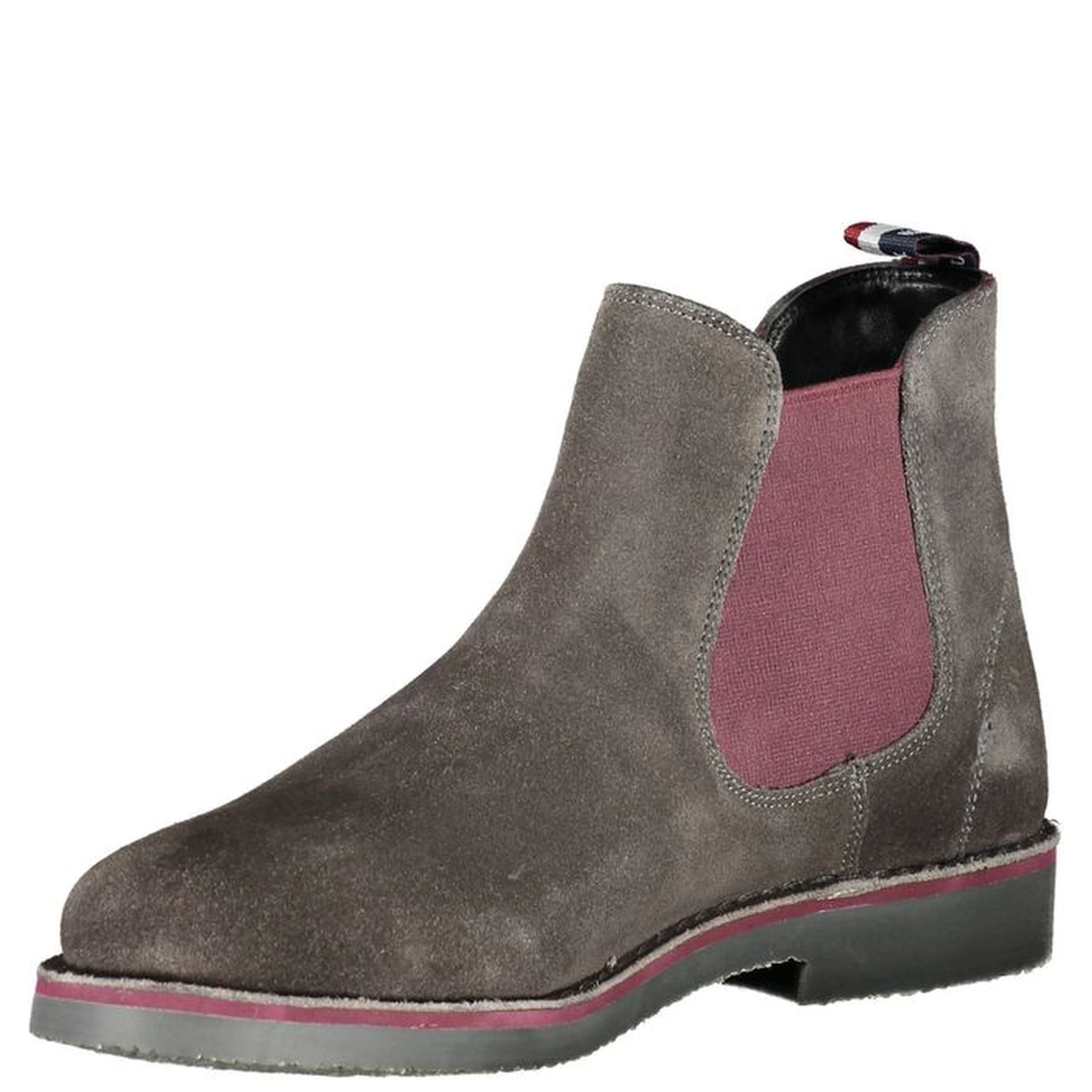 Gray Leather Mens Ankle Boot