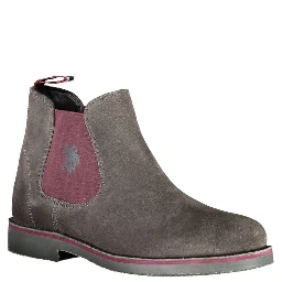 Gray Leather Mens Ankle Boot