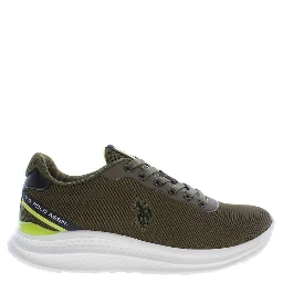 Green Polyester Men Sneaker