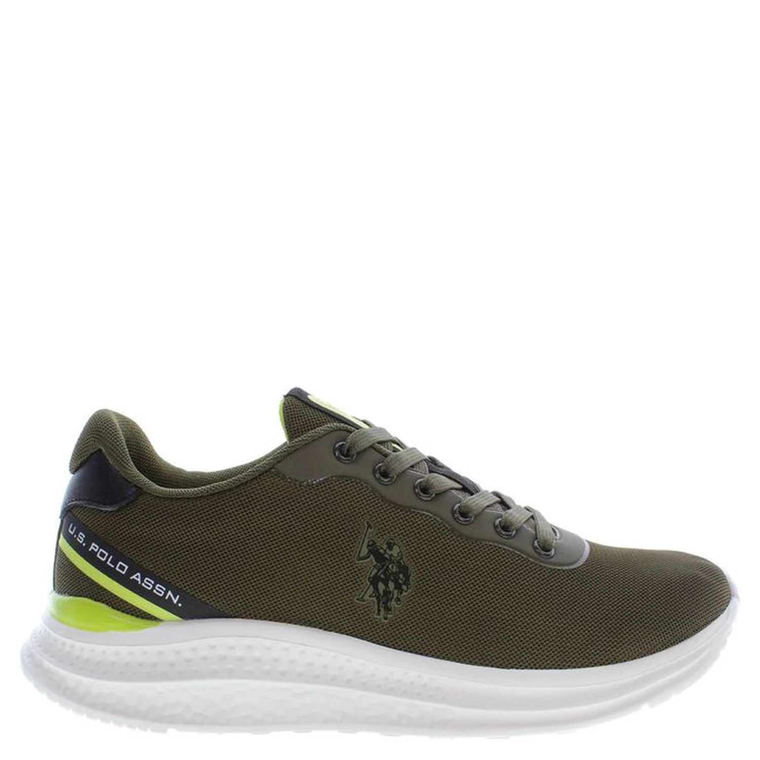 Green Polyester Men Sneaker