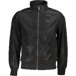 Black Polyester Men Jacket