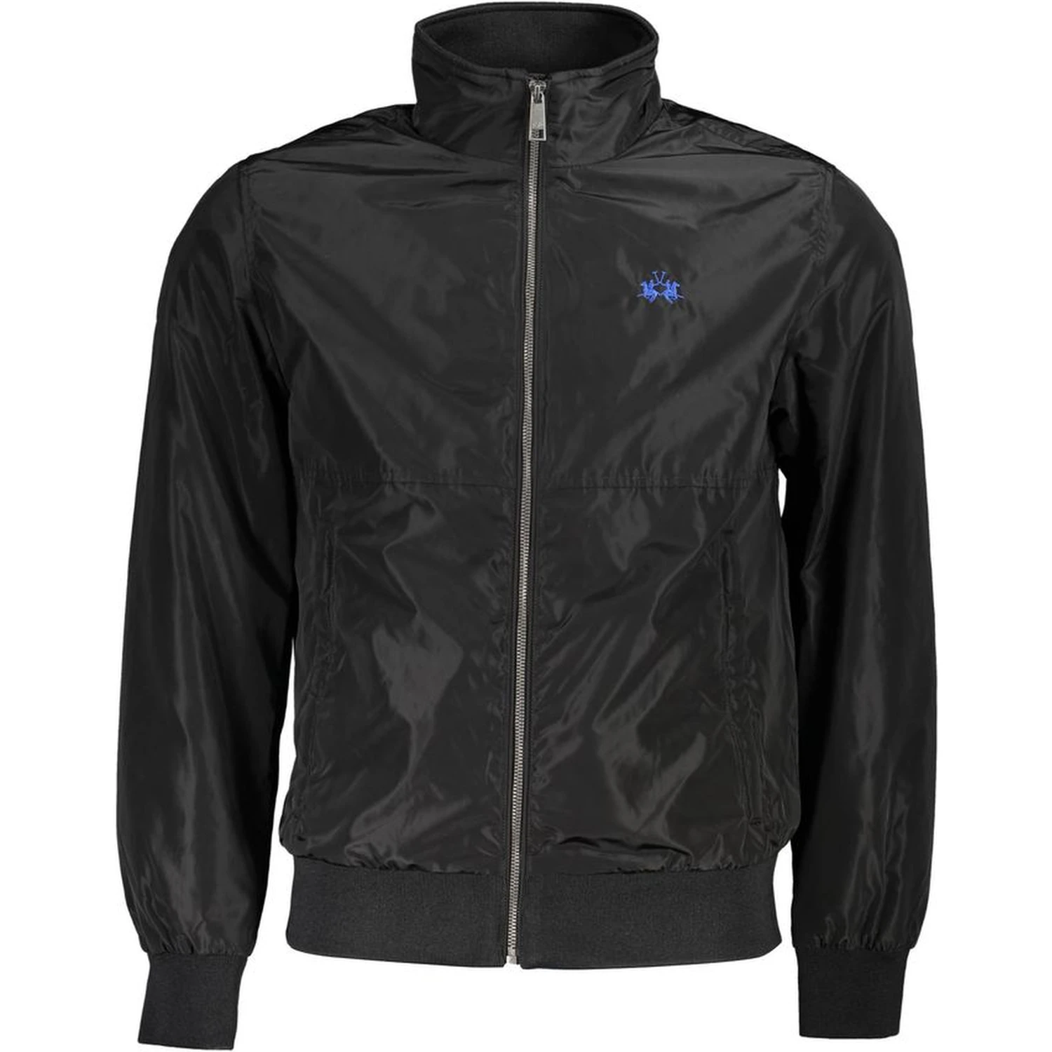 Black Polyester Men Jacket