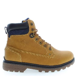 Beige Polyester Men Boot