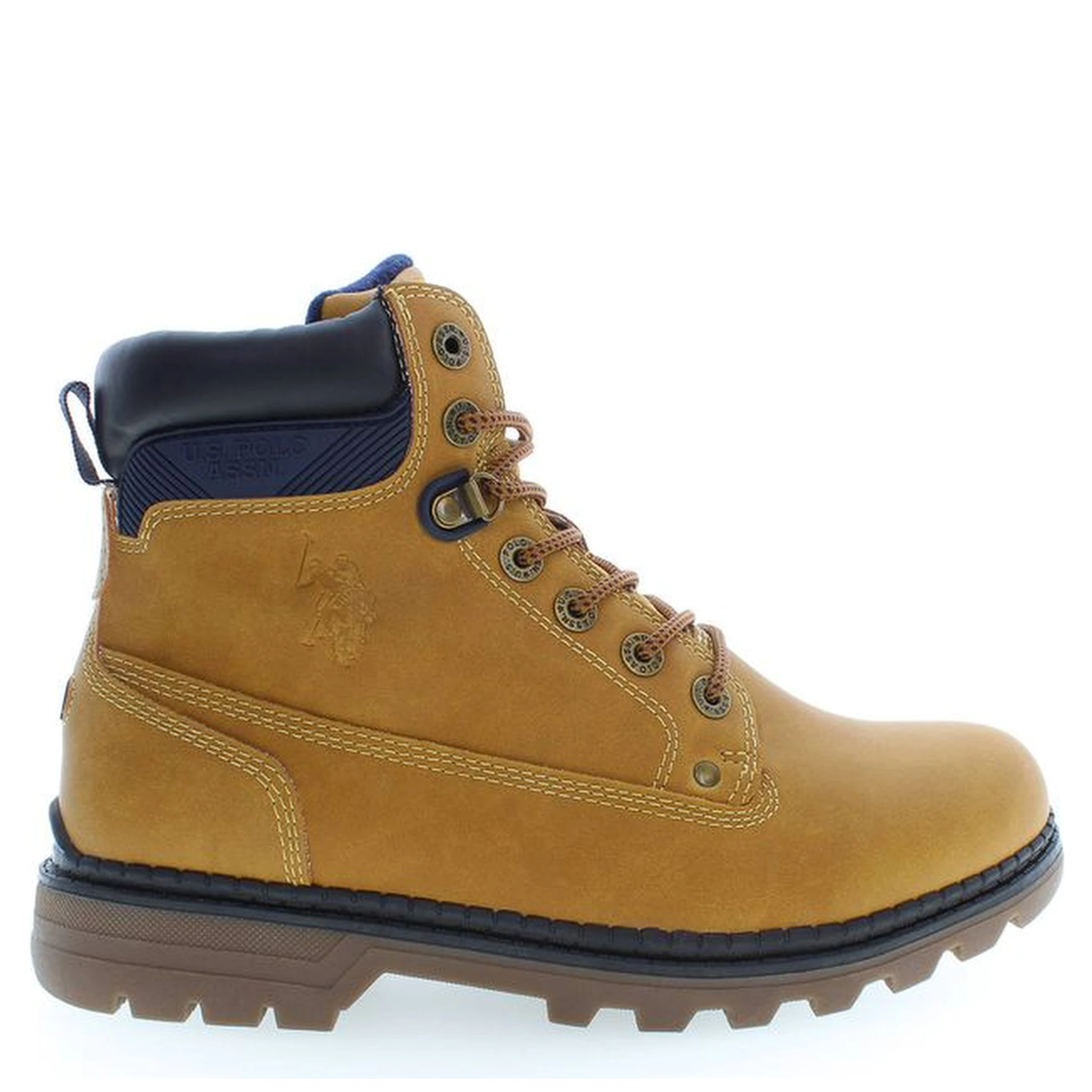Beige Polyester Men Boot