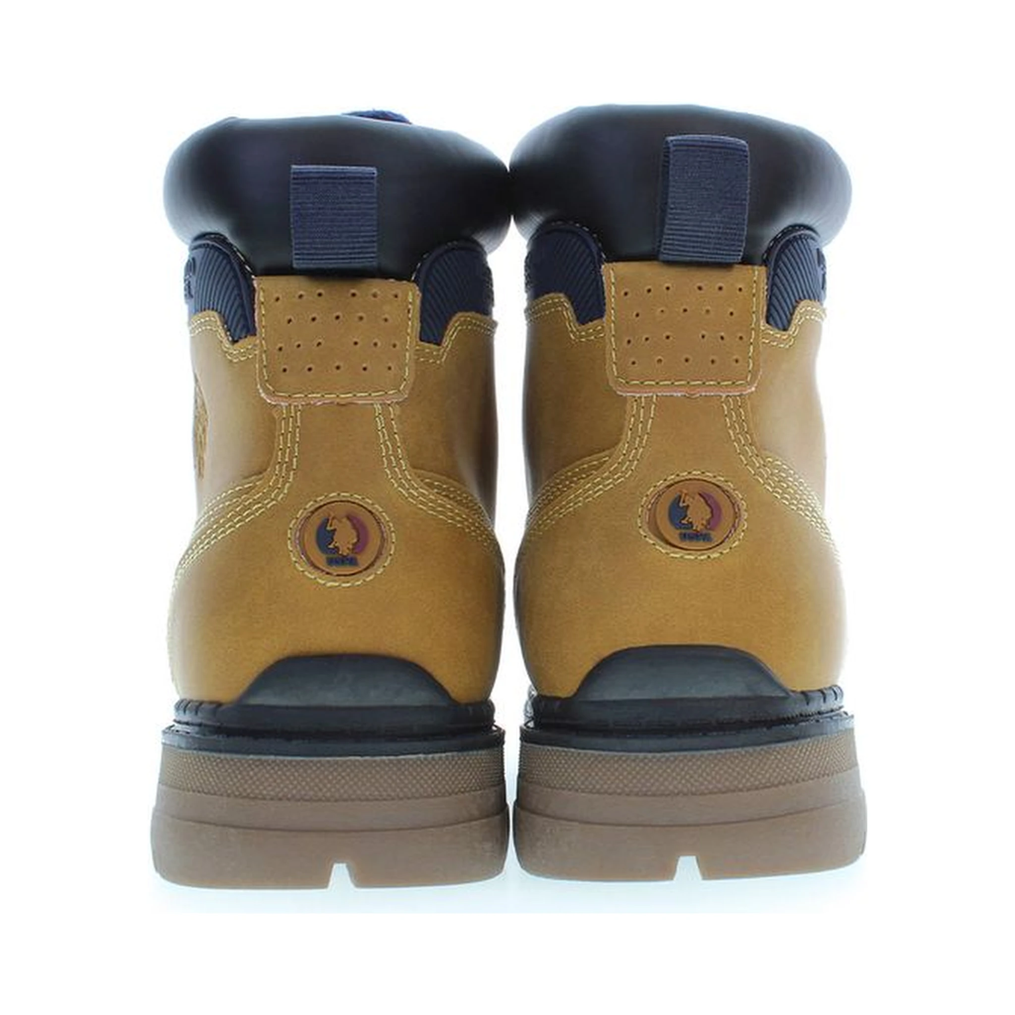 Beige Polyester Men Boot
