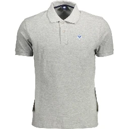 Gray Cotton Polo Shirt