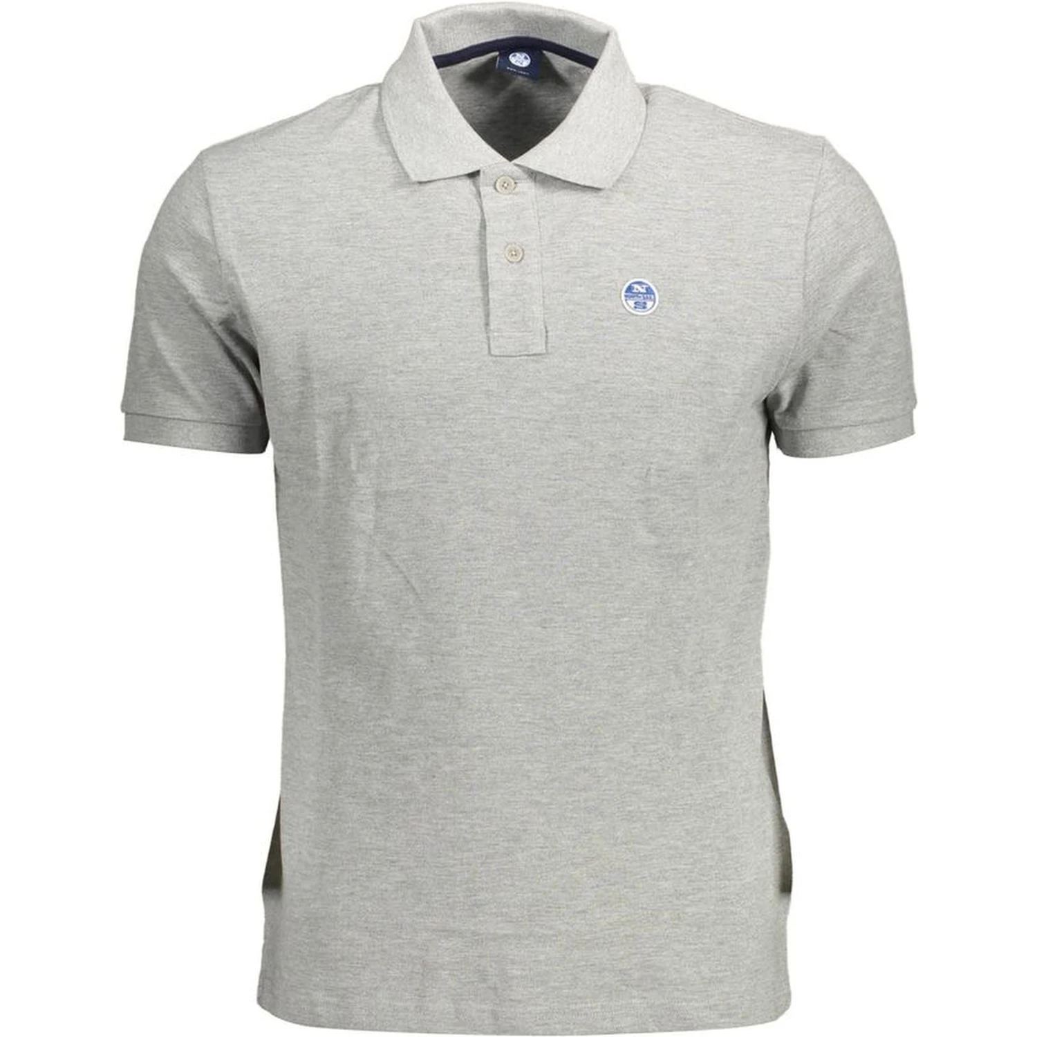 Gray Cotton Polo Shirt