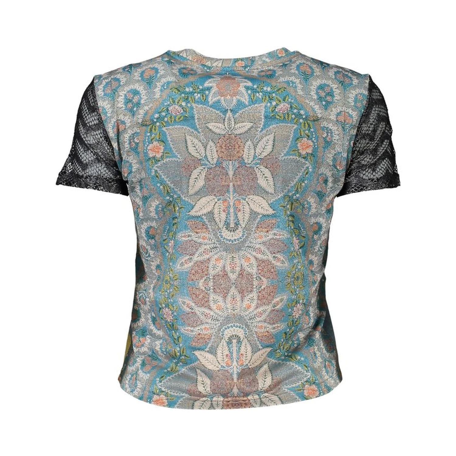 Blue Polyester Women T-Shirt