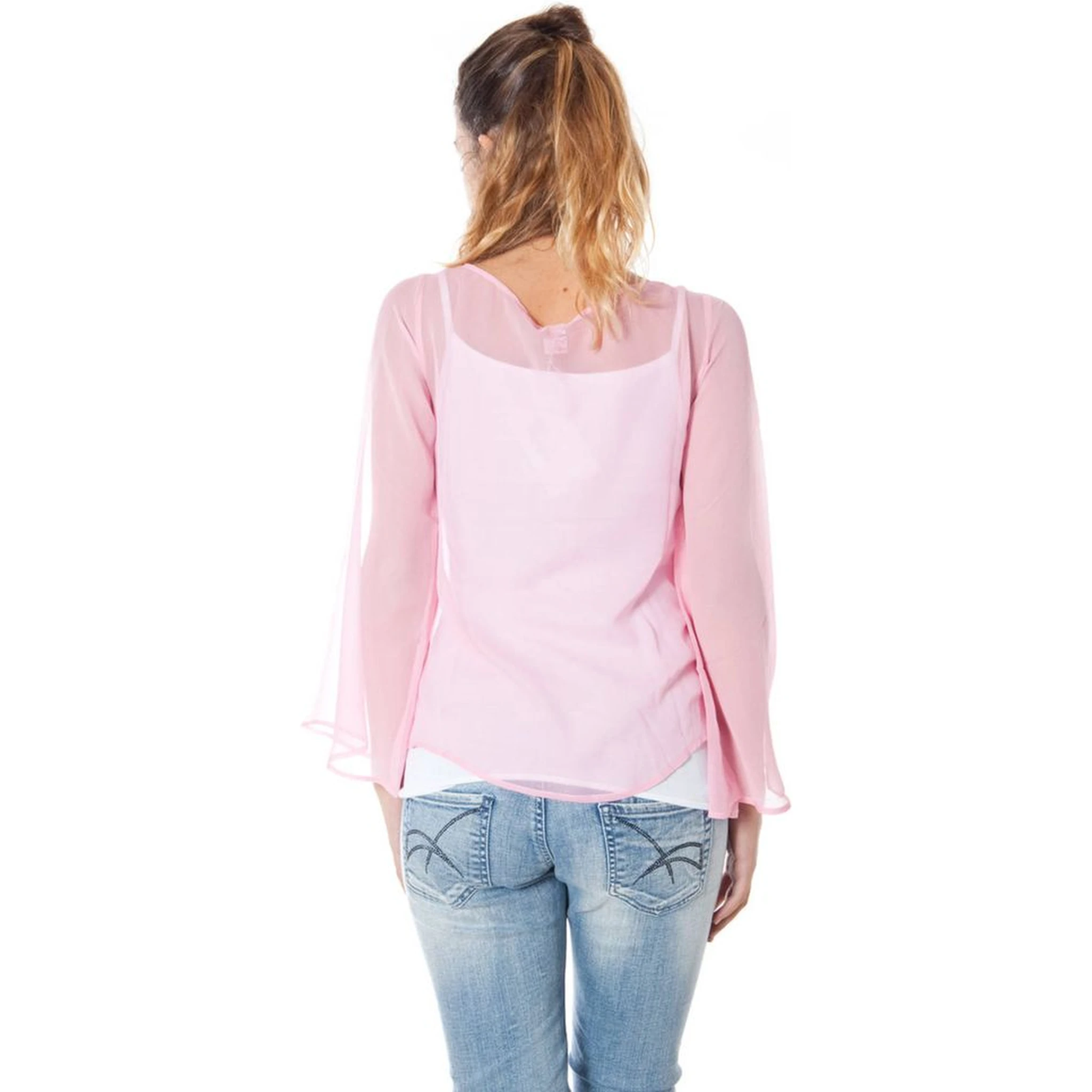 Pink Silk Women Top