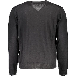 Black Wool Men Sweater