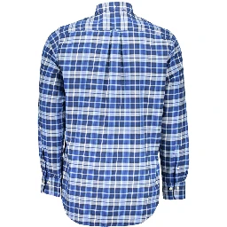 Blue Cotton Men Shirt