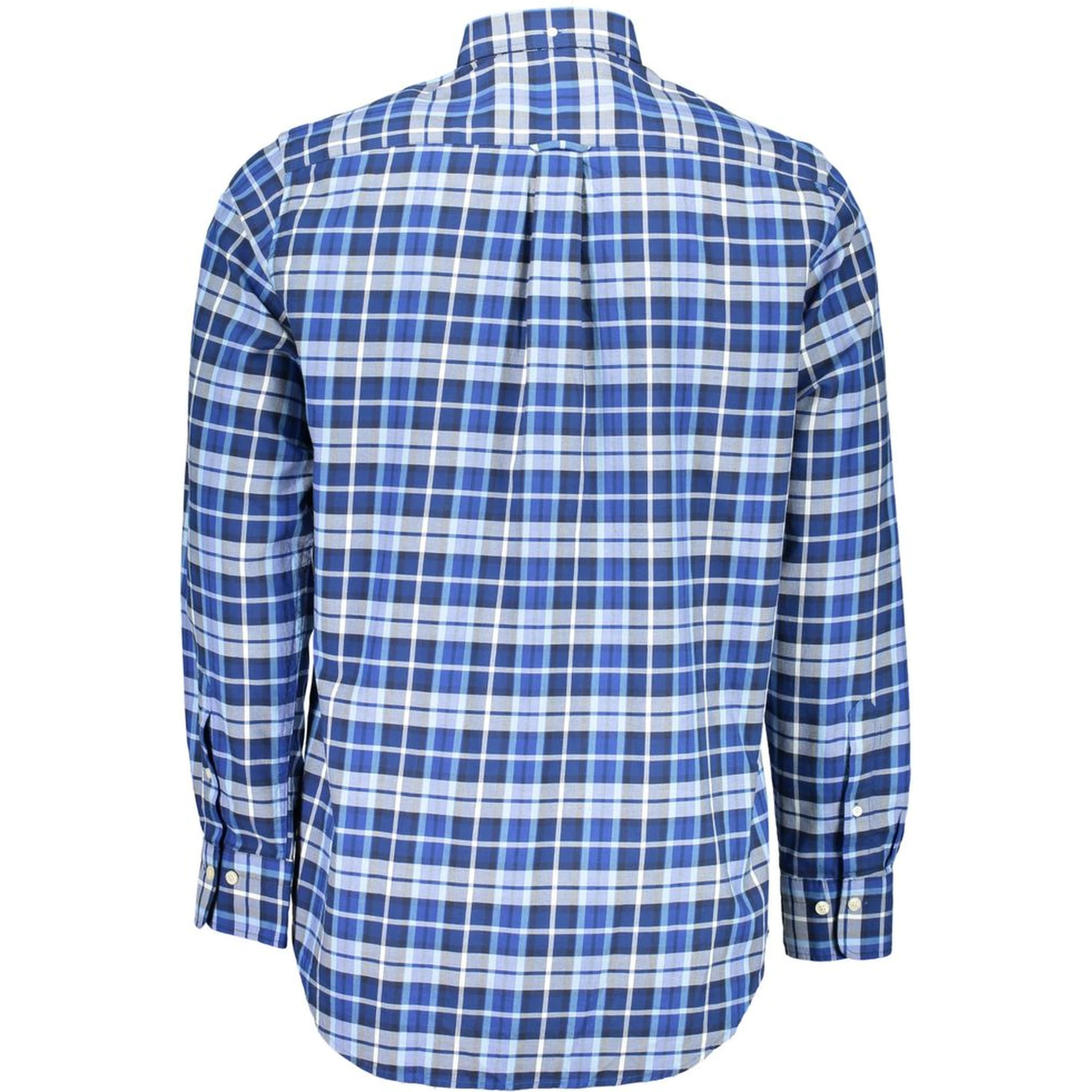 Blue Cotton Men Shirt
