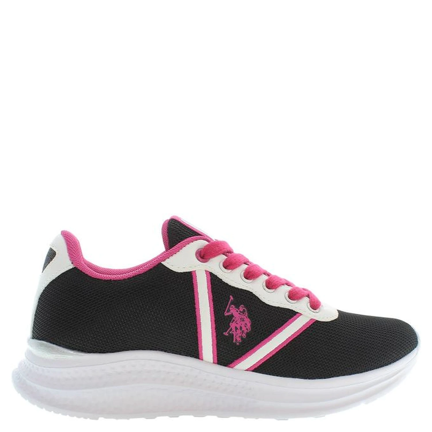 Black Polyester Women Sneaker