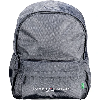 Blue Polyester Men Backpack
