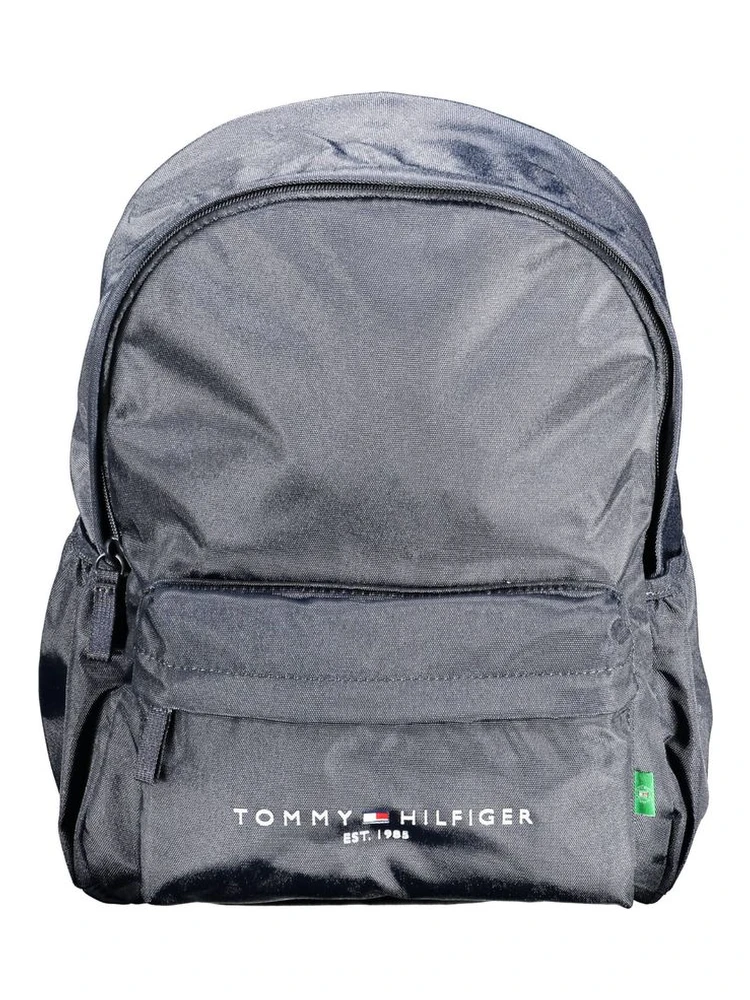 Blue Polyester Men Backpack