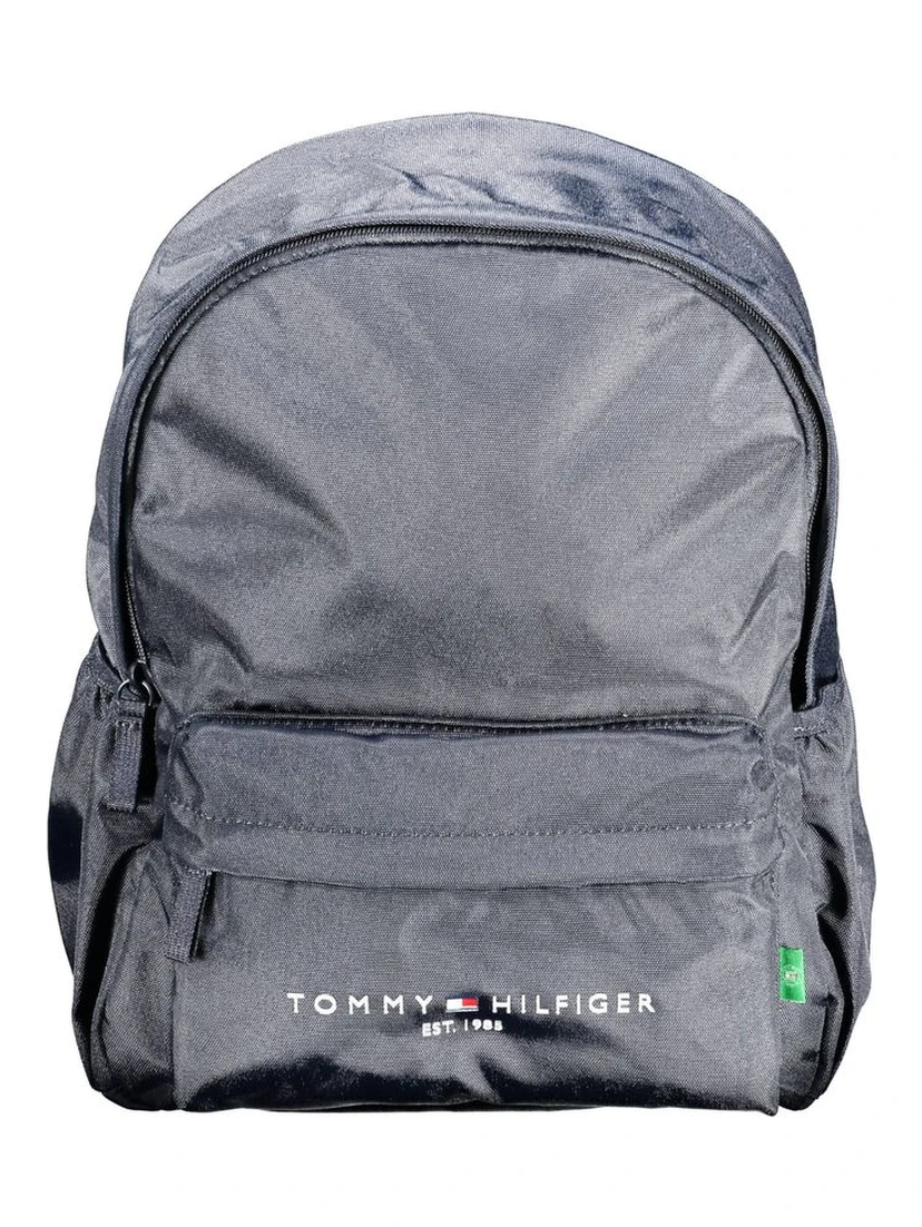 Blue Polyester Men Backpack