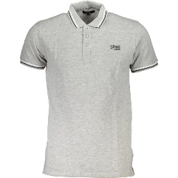 Gray Cotton Polo Shirt