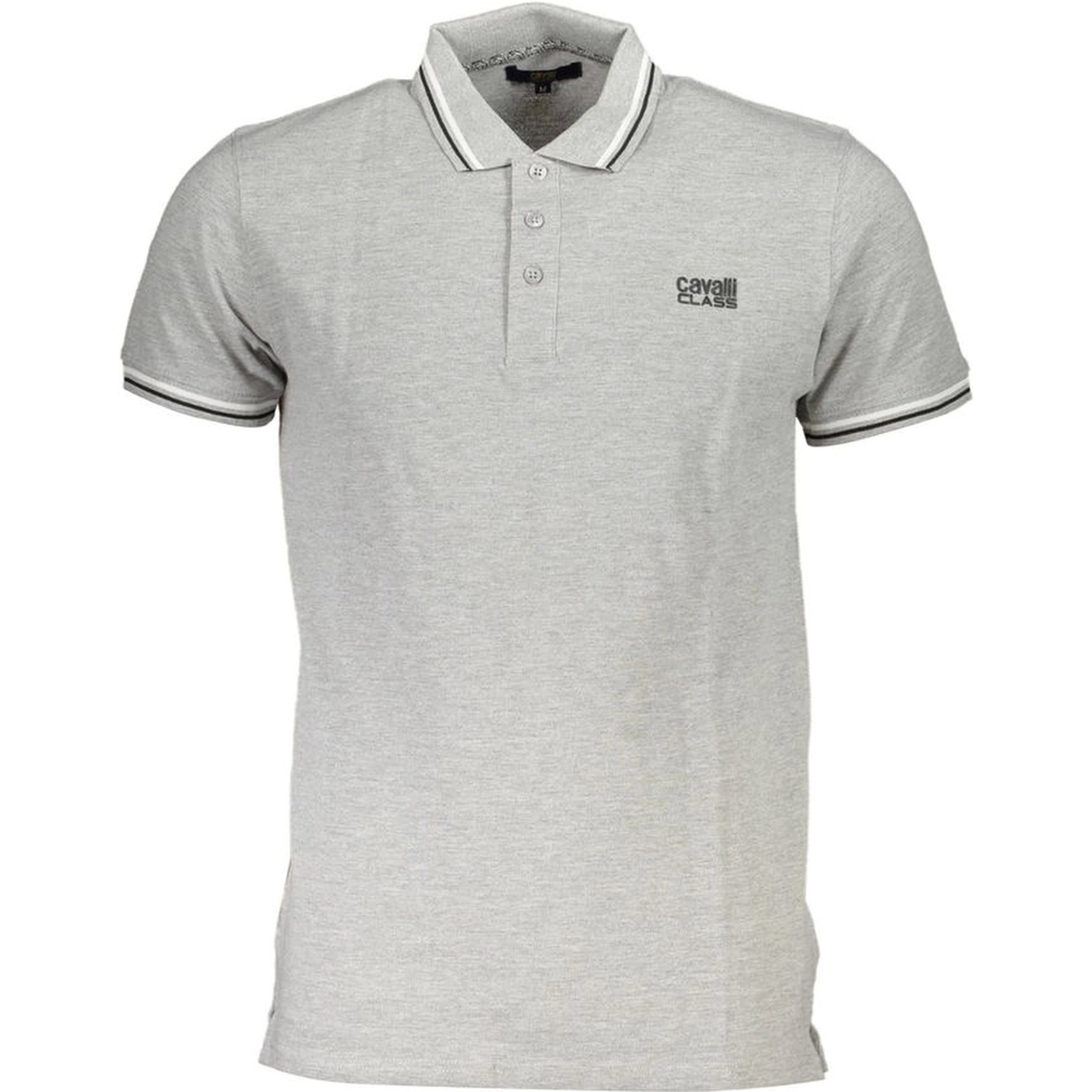 Gray Cotton Polo Shirt