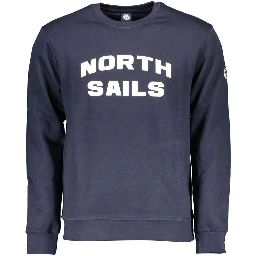 Blue Cotton Men Sweater