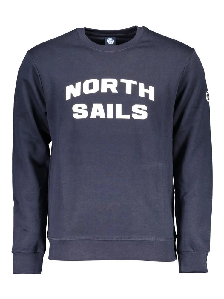 Blue Cotton Men Sweater