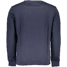Blue Cotton Men Sweater