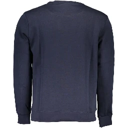 Blue Cotton Men Sweater
