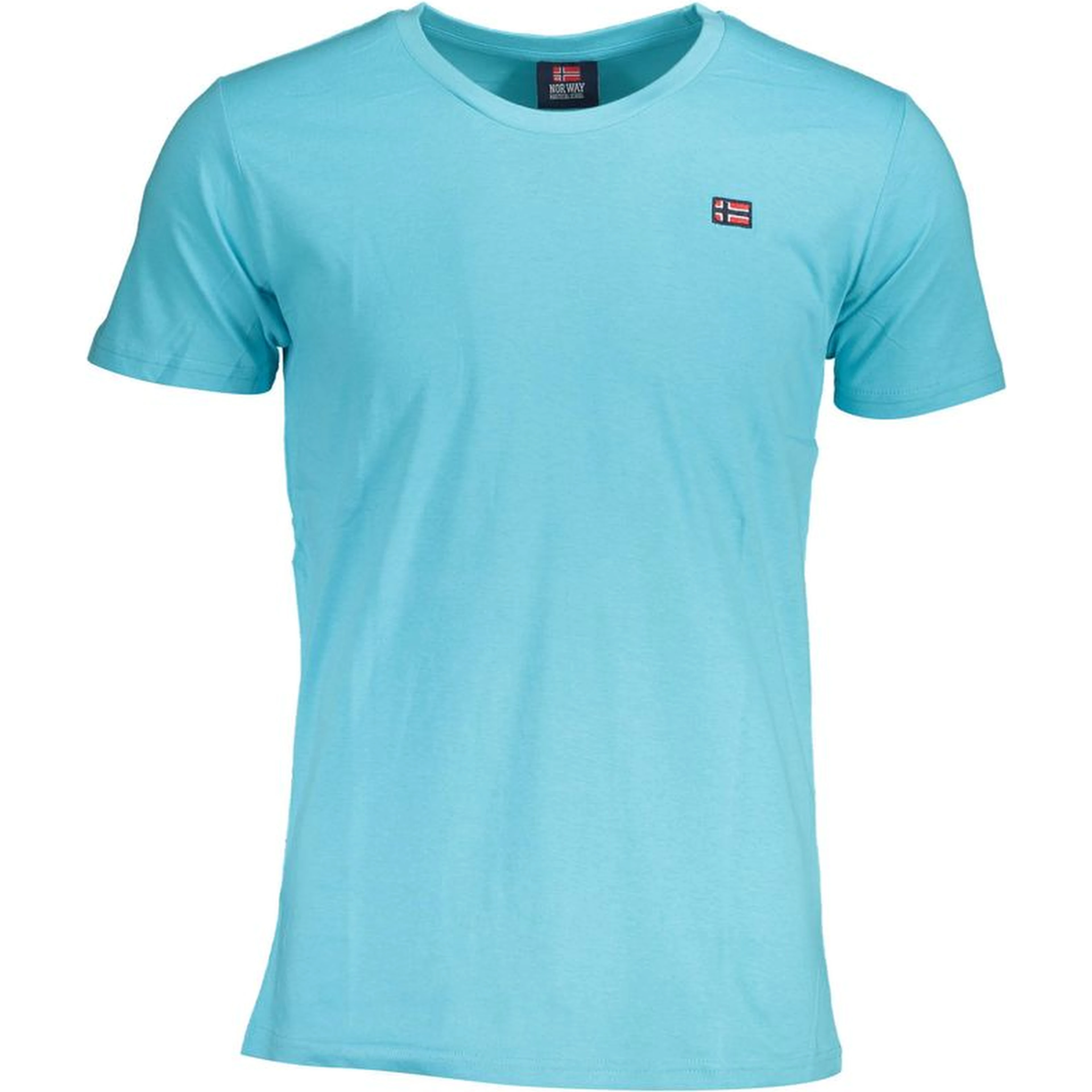 Blue Cotton Men T-Shirt
