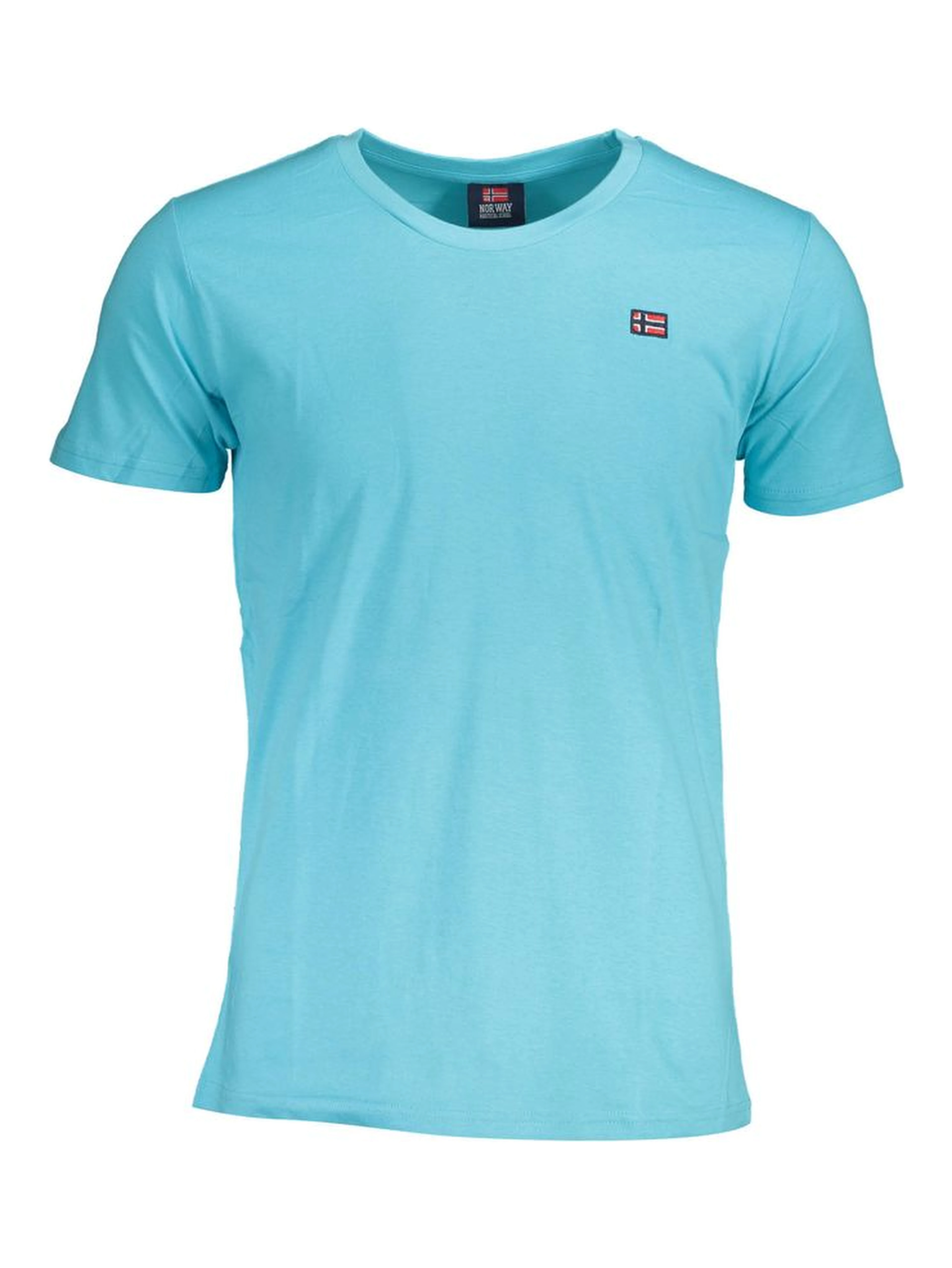 Blue Cotton Men T-Shirt