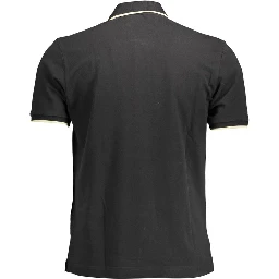 Black Cotton Polo Shirt