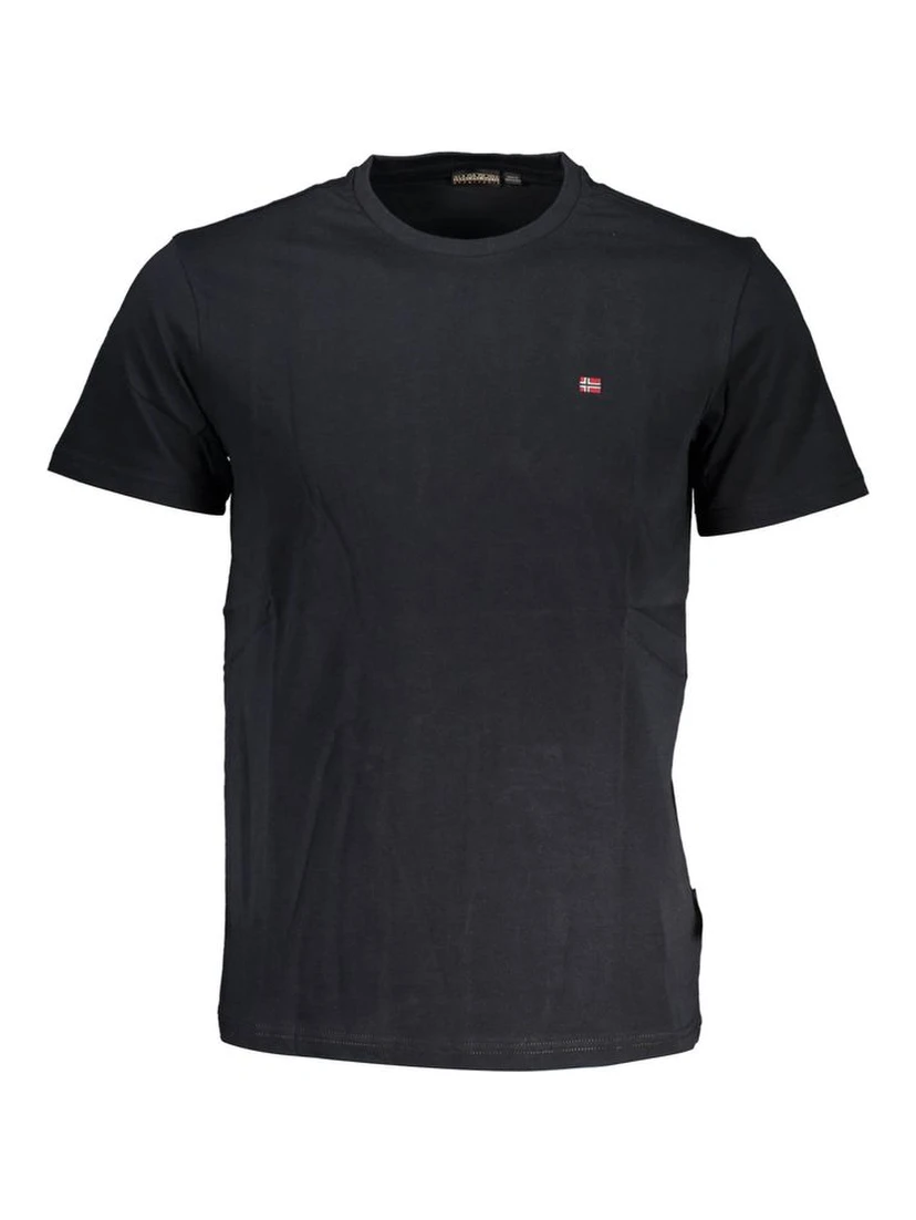 Black Cotton Men T-Shirt