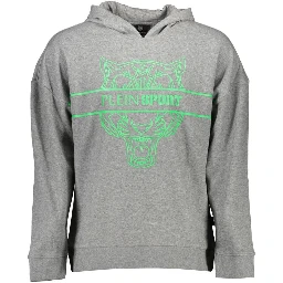 Gray Cotton Men Sweater