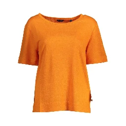 Orange Linen Women T-Shirt