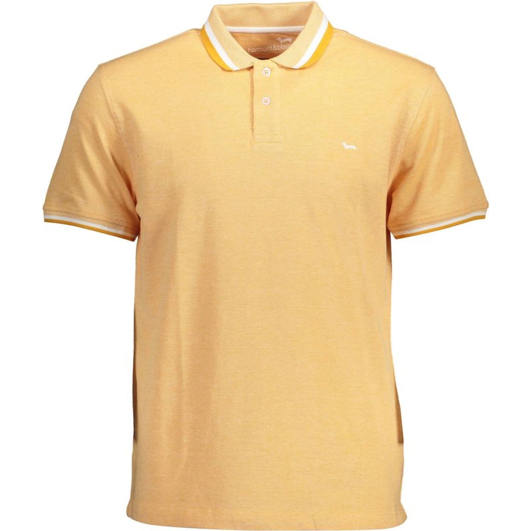 Orange Cotton Men Polo Shirt