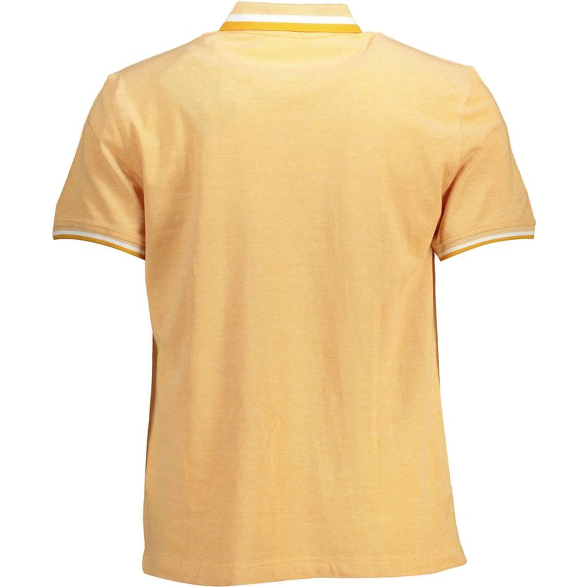 Orange Cotton Men Polo Shirt