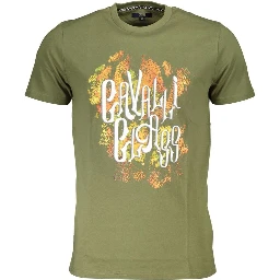 Green Cotton Men T-Shirt