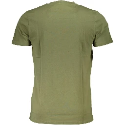 Green Cotton Men T-Shirt