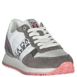 White Polyester Women Sneaker