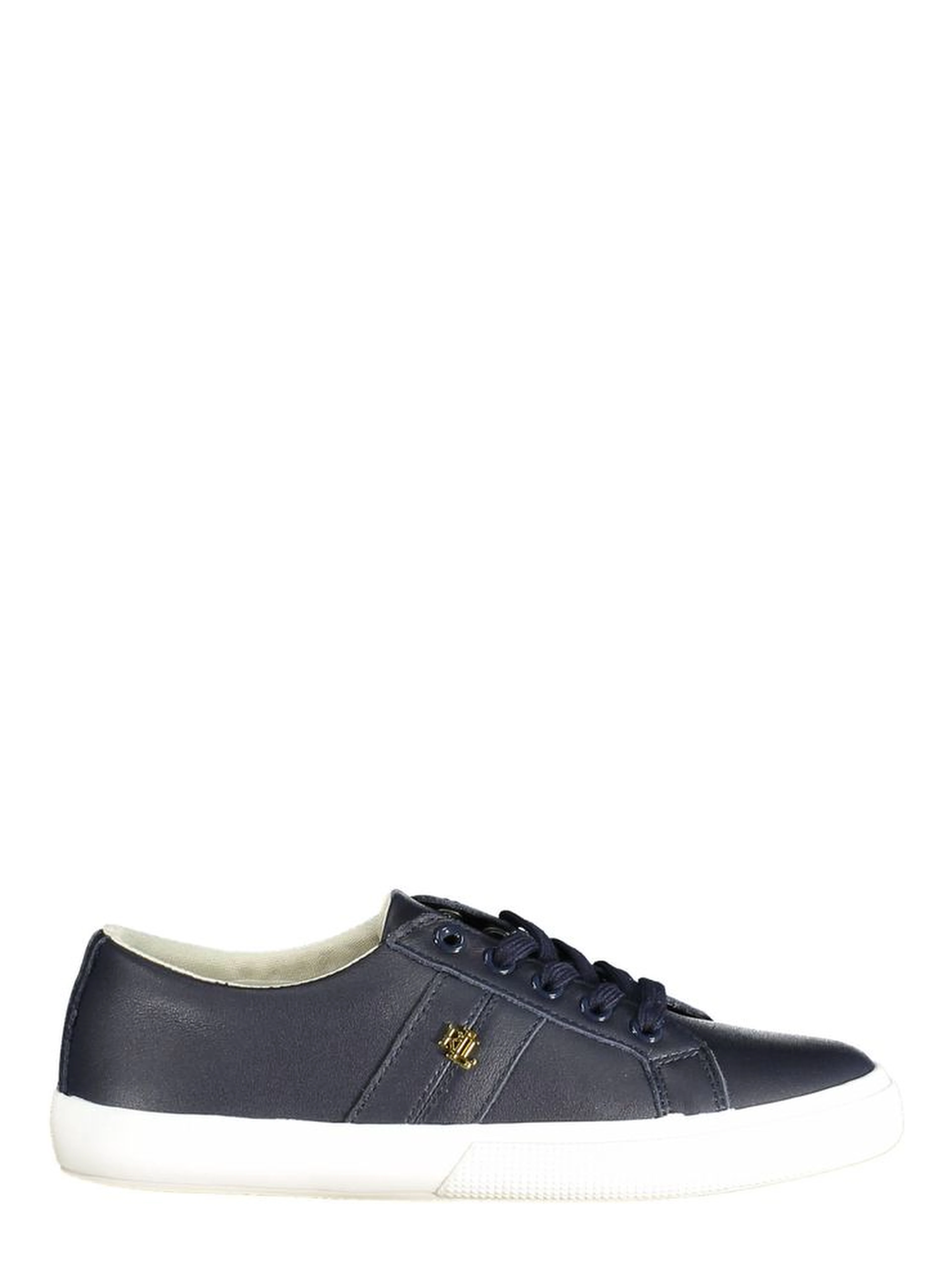 Blue Leather Women Sneaker