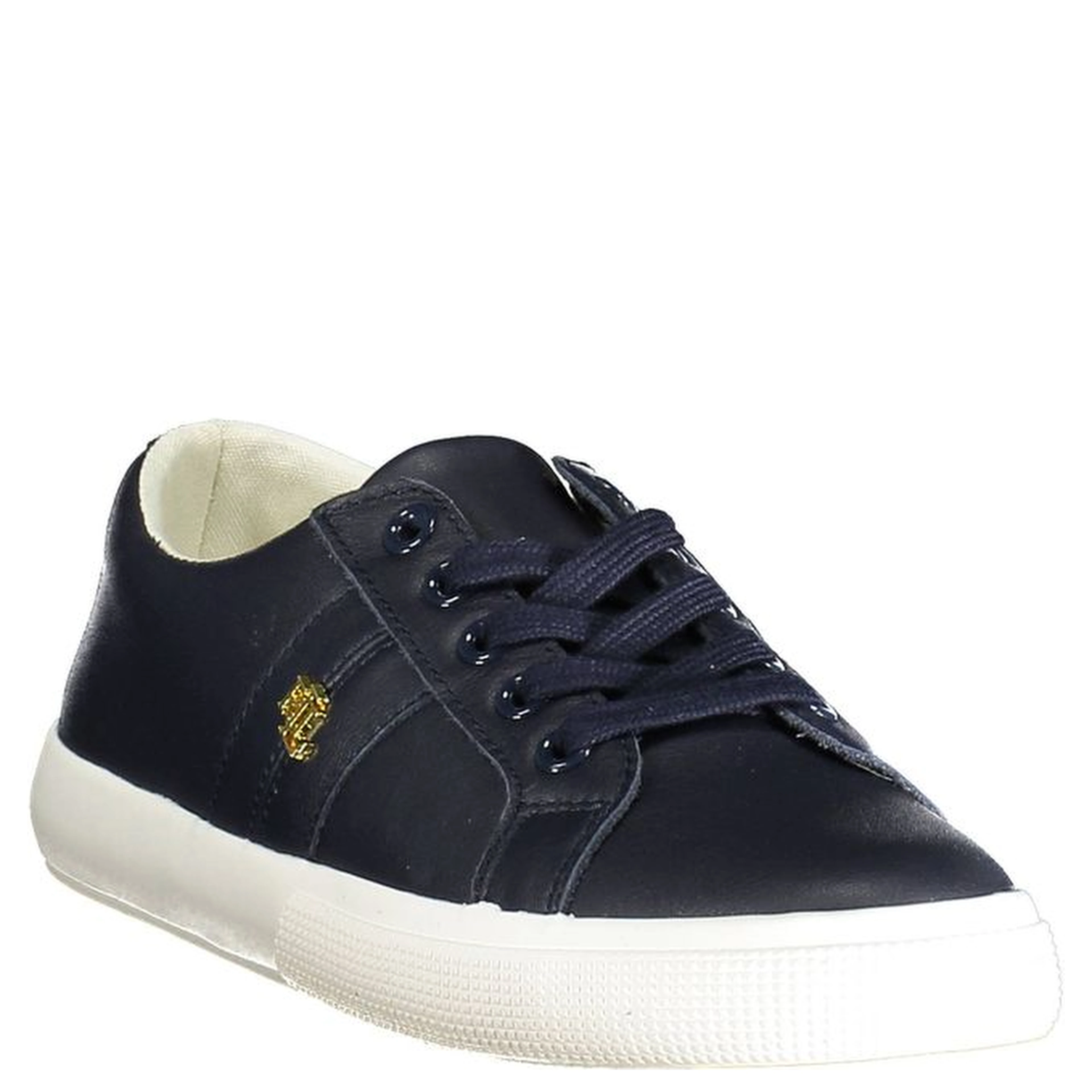 Blue Leather Women Sneaker