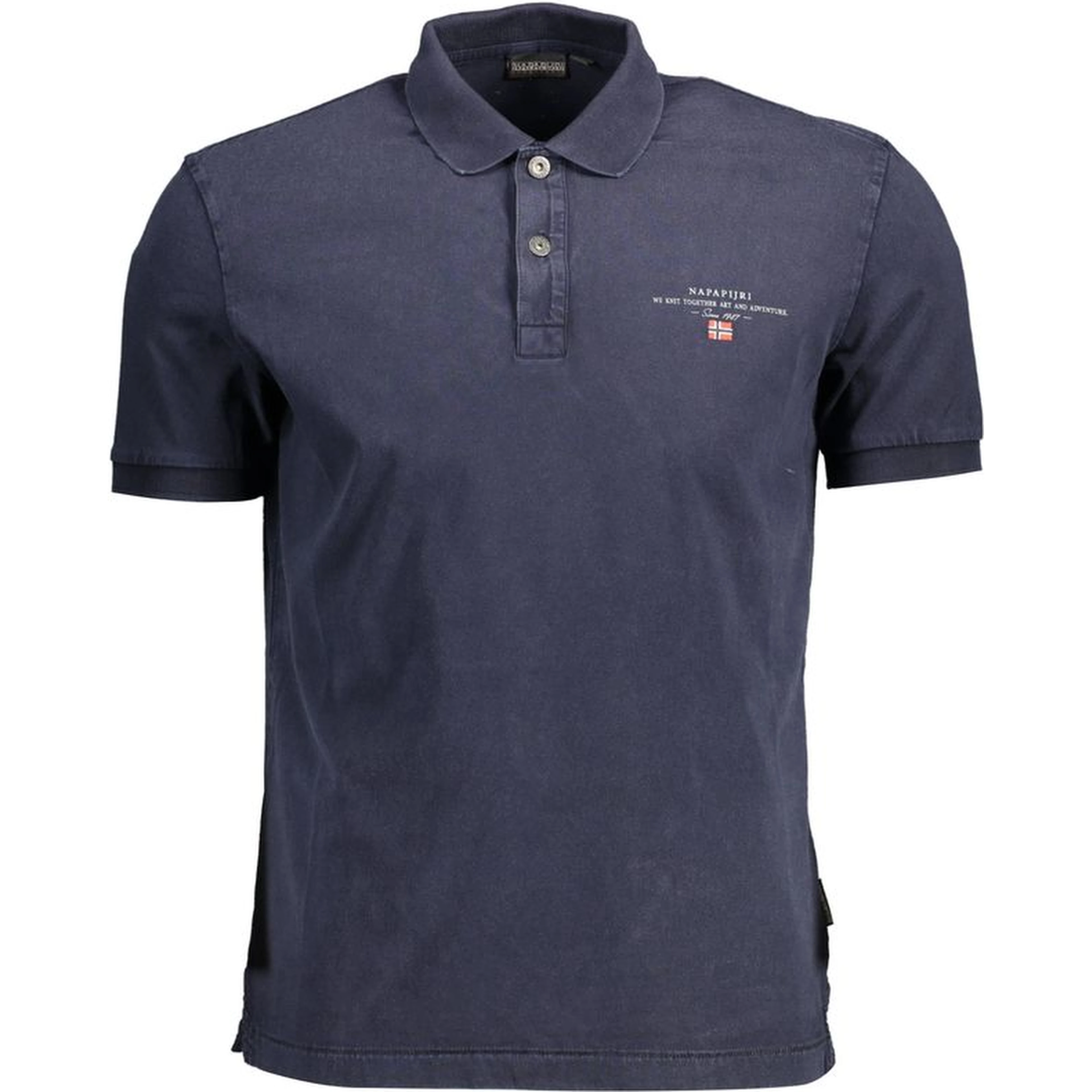 Blue Cotton Polo Shirt